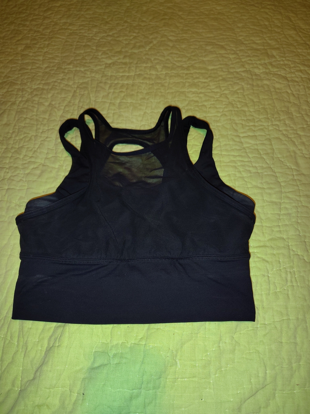 lululemon athletica Black High-Neck Mesh-Back Sports Bra